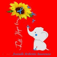 Faith Hope Love Juvenile Arthritis Awareness Elephant Ribbon Gift Santa Hat thumb 1