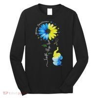 Faith Hope Love Awareness Down Syndrome, The Blue Elephant Long Sleeve Shirt thumb 0