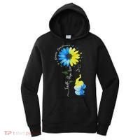 Faith Hope Love Awareness Down Syndrome, The Blue Elephant Women's Hoodie thumb 0