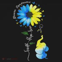 Faith Hope Love Awareness Down Syndrome, The Blue Elephant Women's Hoodie thumb 2