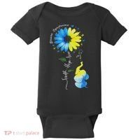 Faith Hope Love Awareness Down Syndrome, The Blue Elephant Baby Bodysuit thumb 0