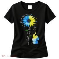 Faith Hope Love Awareness Down Syndrome, The Blue Elephant Women's T-Shirt thumb 0