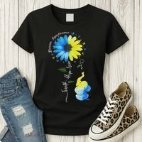 Faith Hope Love Awareness Down Syndrome, The Blue Elephant Women's T-Shirt thumb 3