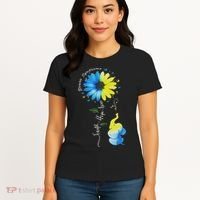 Faith Hope Love Awareness Down Syndrome, The Blue Elephant Women's T-Shirt thumb 4