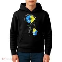 Faith Hope Love Awareness Down Syndrome, The Blue Elephant Kids Hoodie thumb 4