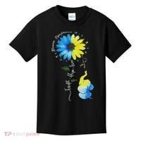 Faith Hope Love Awareness Down Syndrome, The Blue Elephant Kids T-Shirt thumb 0