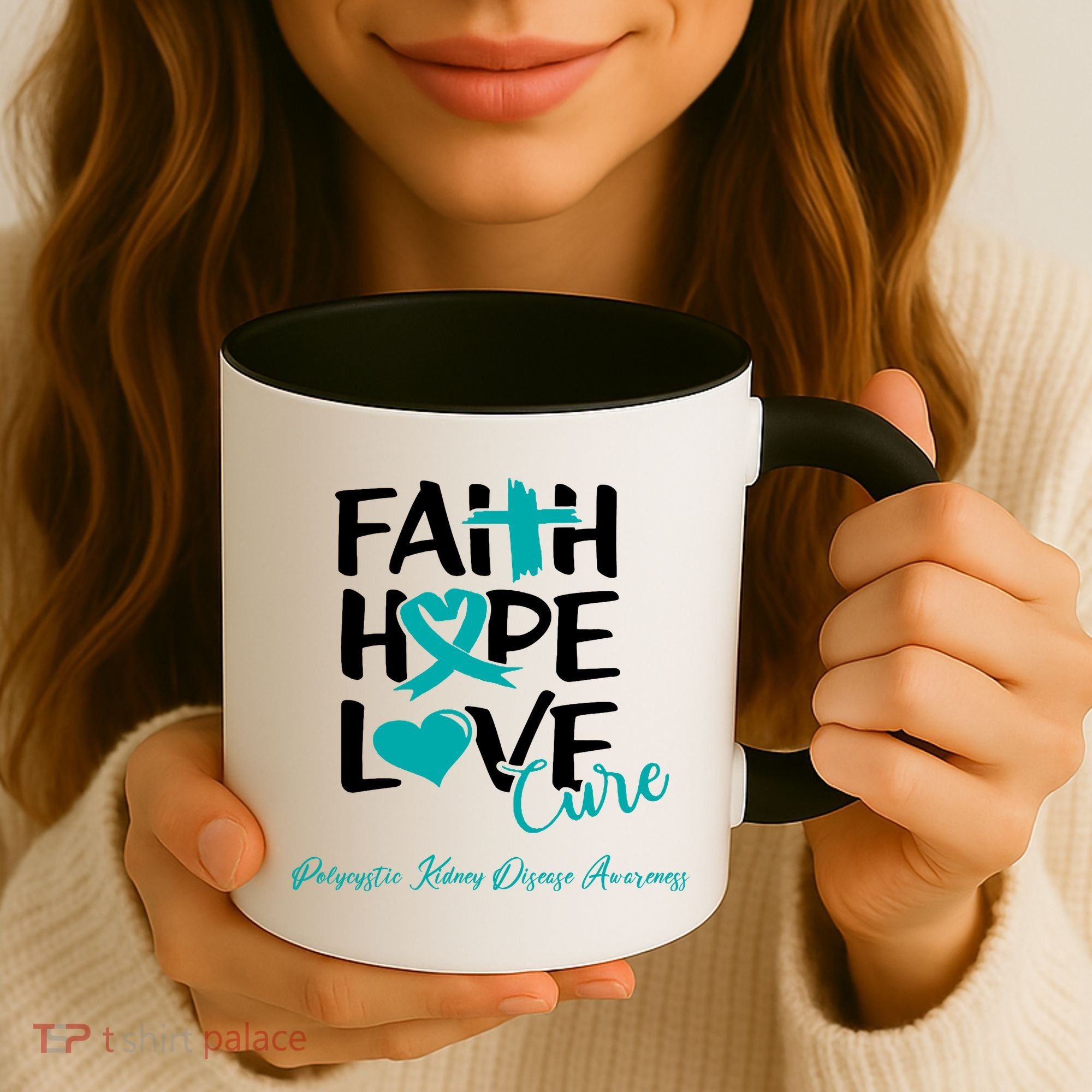 Faith Hope Love Polycystic Kidney Disease Awareness Coffee Mug