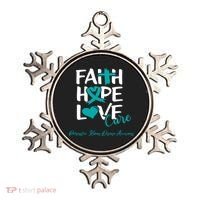 Faith Hope Love Polycystic Kidney Disease Awareness Ornament thumb 0