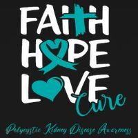 Faith Hope Love Polycystic Kidney Disease Awareness Ornament thumb 1