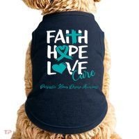 Faith Hope Love Polycystic Kidney Disease Awareness Doggie Tank thumb 0