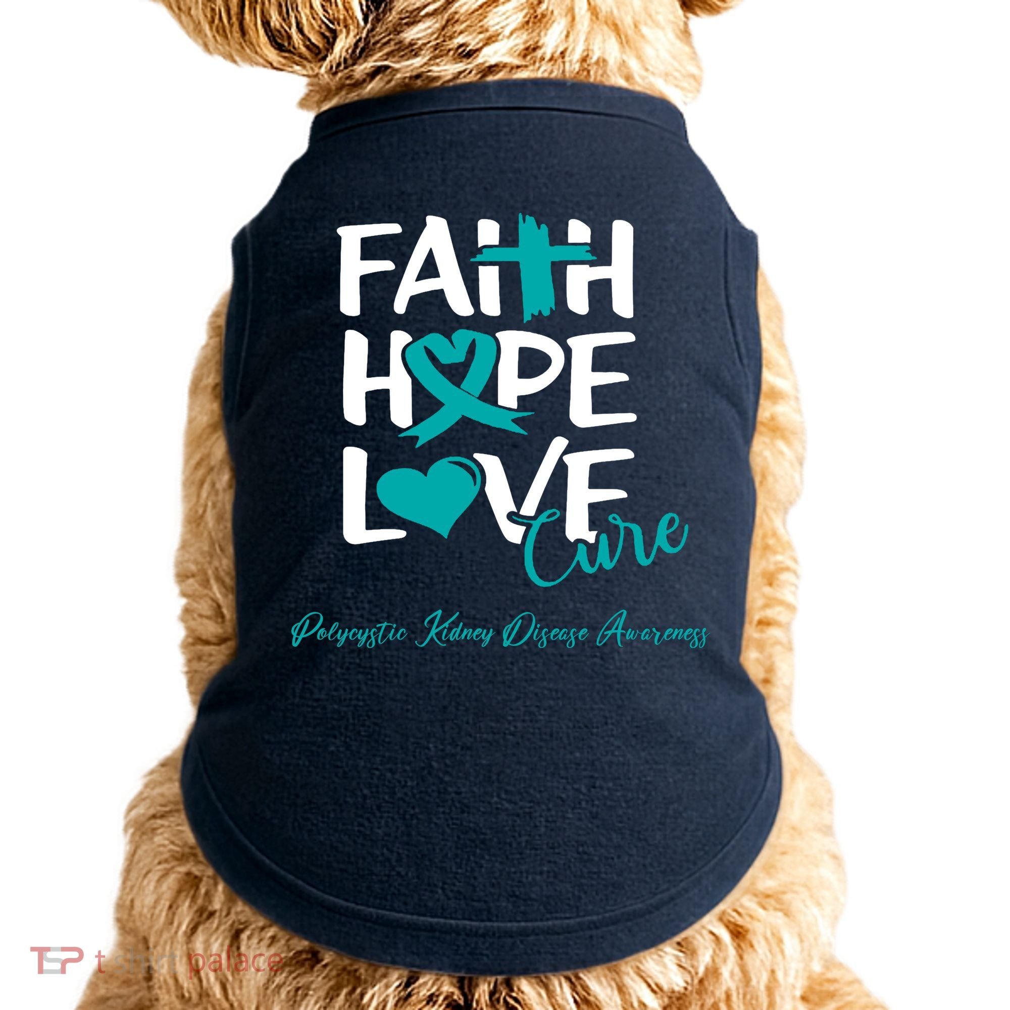 Faith Hope Love Polycystic Kidney Disease Awareness Doggie Tank