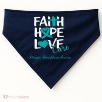 Faith Hope Love Polycystic Kidney Disease Awareness USA-Made Doggie Bandana thumb 0