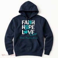 Faith Hope Love Polycystic Kidney Disease Awareness Hoodie thumb 0