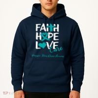 Faith Hope Love Polycystic Kidney Disease Awareness Hoodie thumb 2