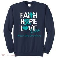 Faith Hope Love Polycystic Kidney Disease Awareness Sweatshirt thumb 0