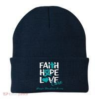 Faith Hope Love Polycystic Kidney Disease Awareness Beanie thumb 0