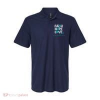 Faith Hope Love Polycystic Kidney Disease Awareness Polo thumb 0