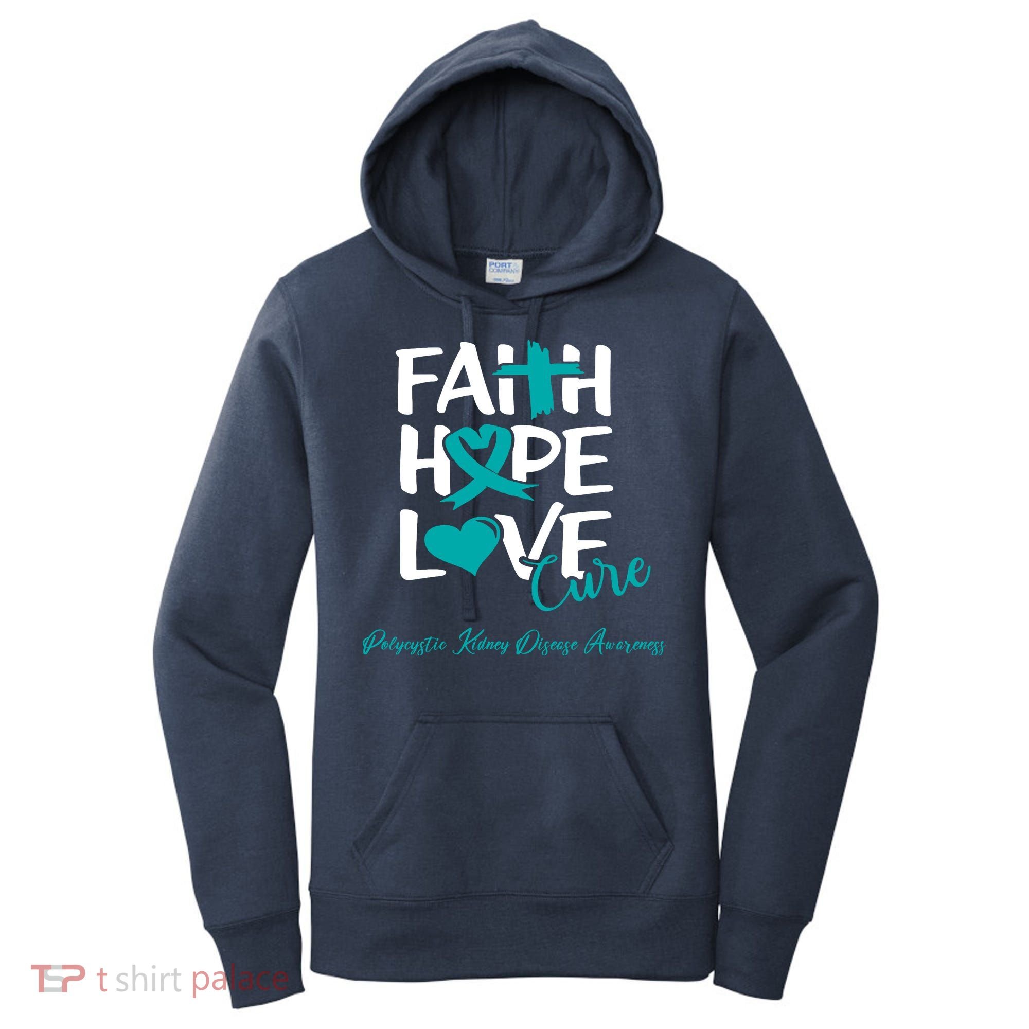 Faith Hope Love Polycystic Kidney Disease Awareness Women's Hoodie
