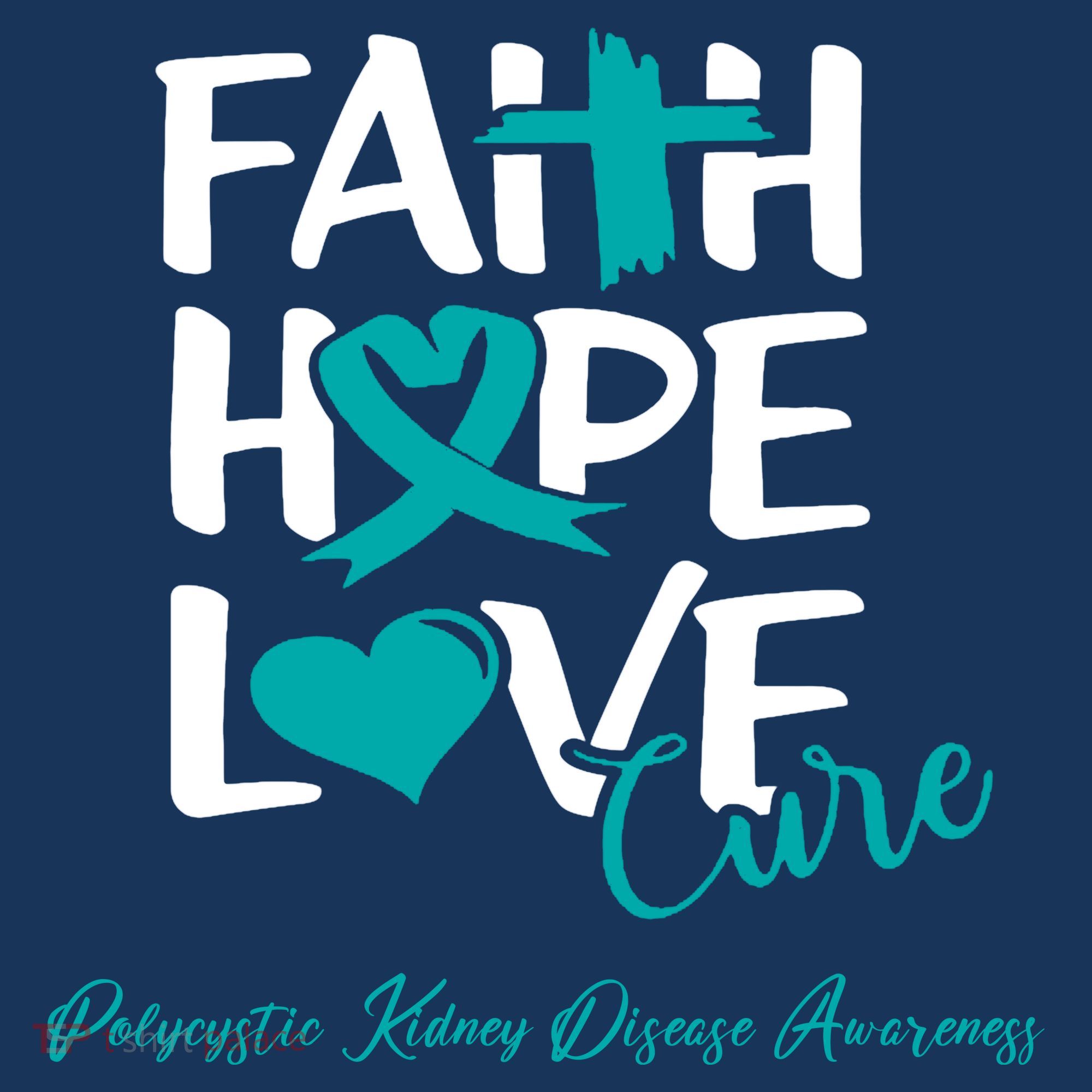 Faith Hope Love Polycystic Kidney Disease Awareness Women's Hoodie