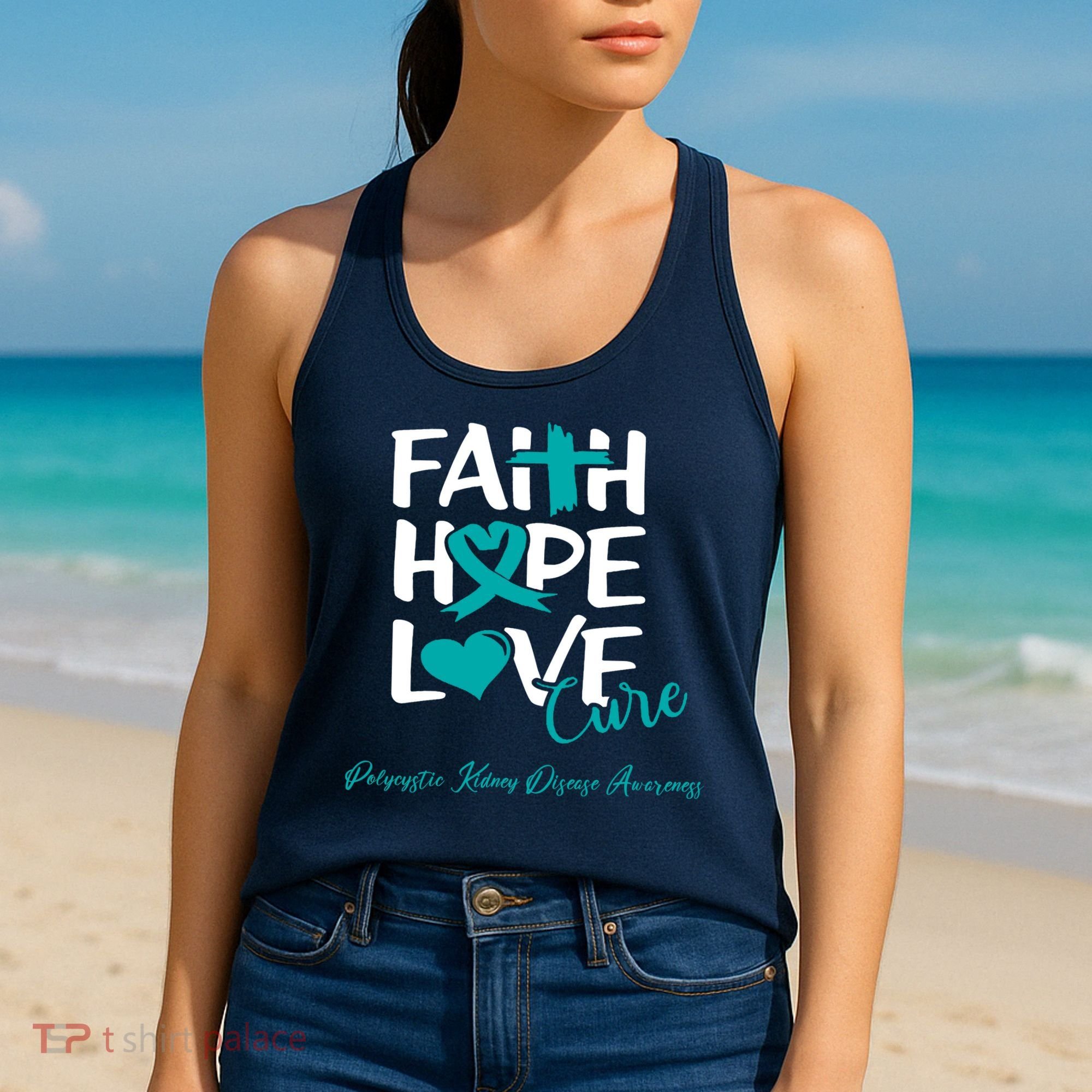 Faith Hope Love Polycystic Kidney Disease Awareness Women's Tank Top