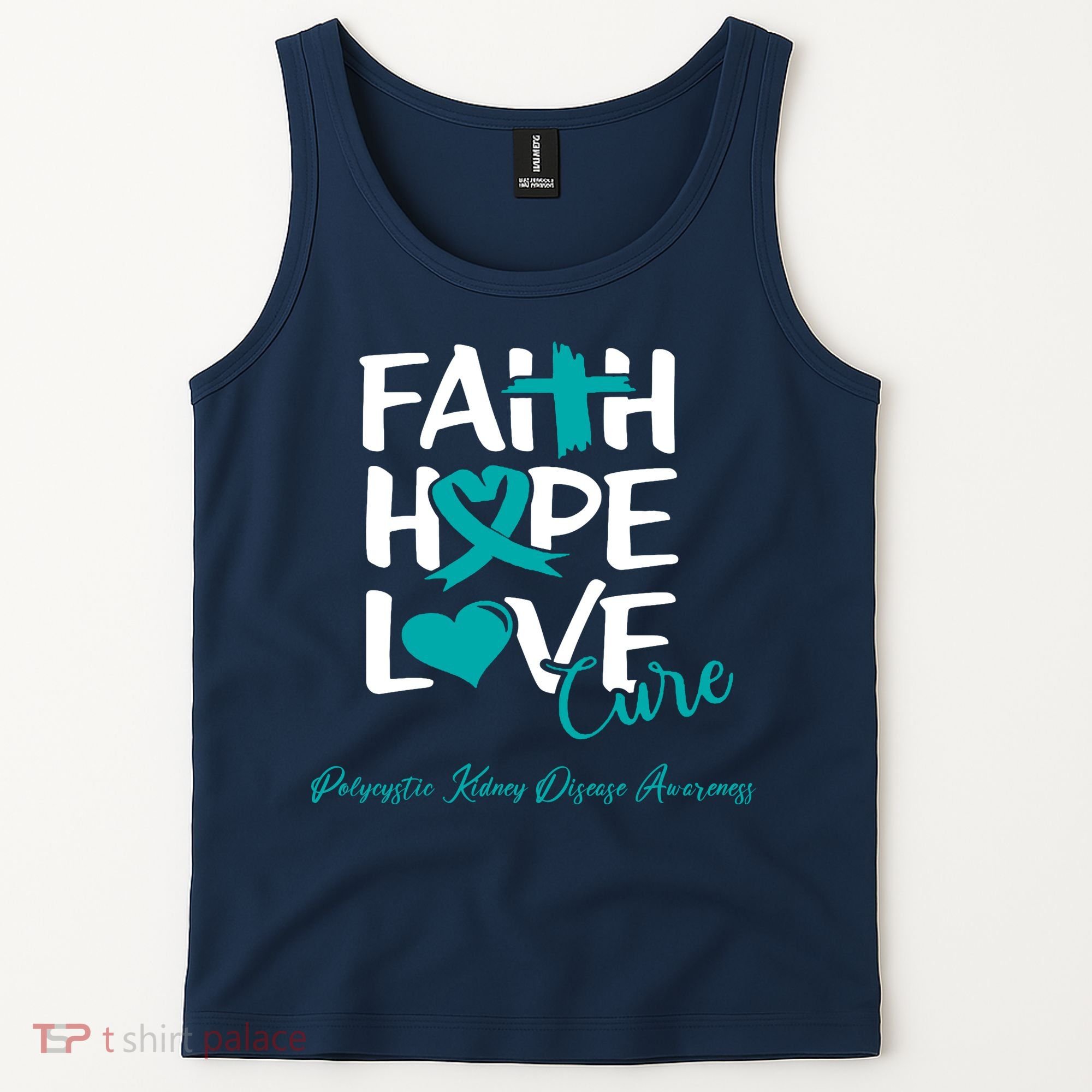 Faith Hope Love Polycystic Kidney Disease Awareness Tank Top