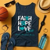 Faith Hope Love Polycystic Kidney Disease Awareness Tank Top thumb 4