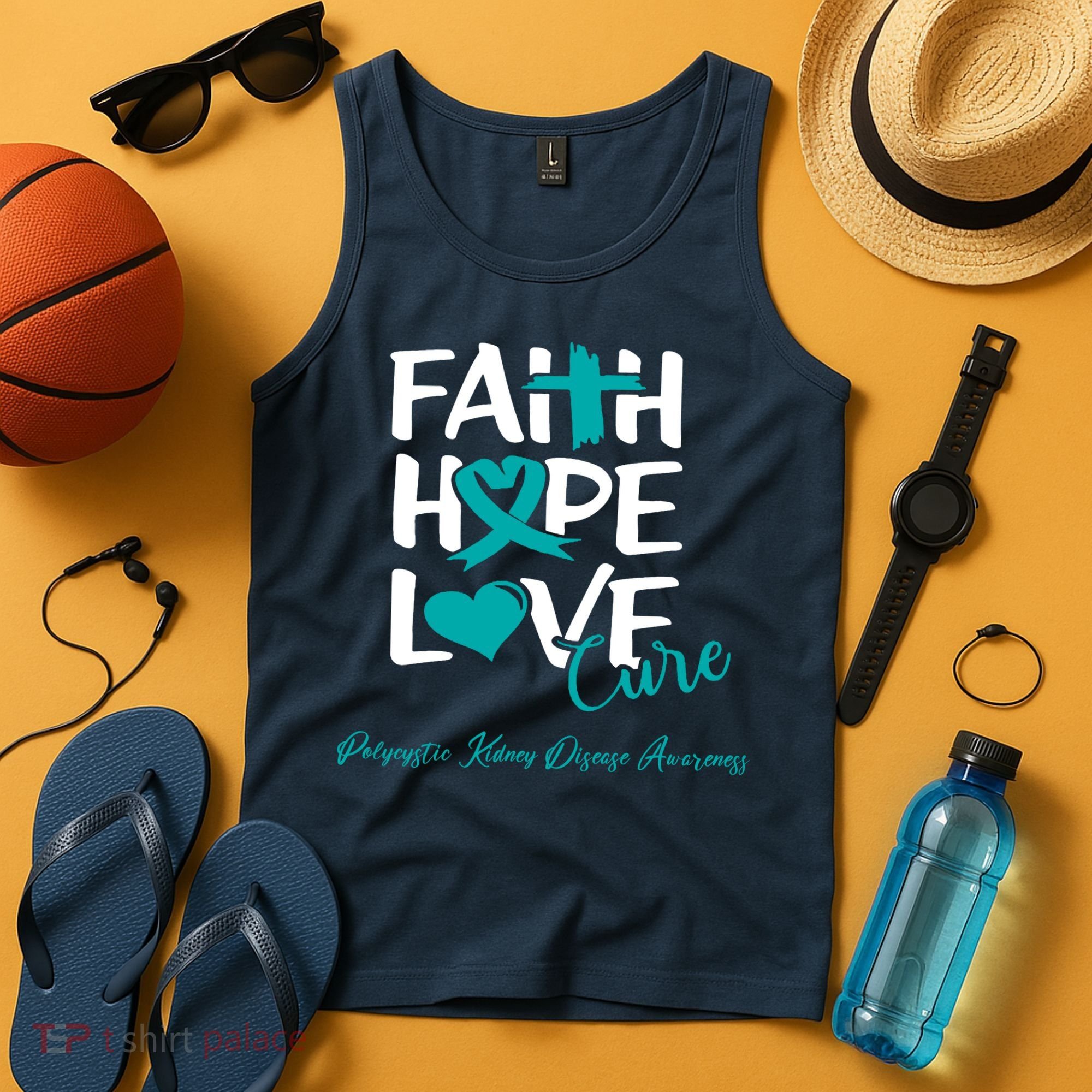 Faith Hope Love Polycystic Kidney Disease Awareness Tank Top