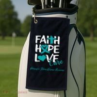 Faith Hope Love Polycystic Kidney Disease Awareness Golf Towel thumb 2