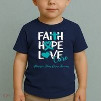 Faith Hope Love Polycystic Kidney Disease Awareness Toddler T-Shirt thumb 2