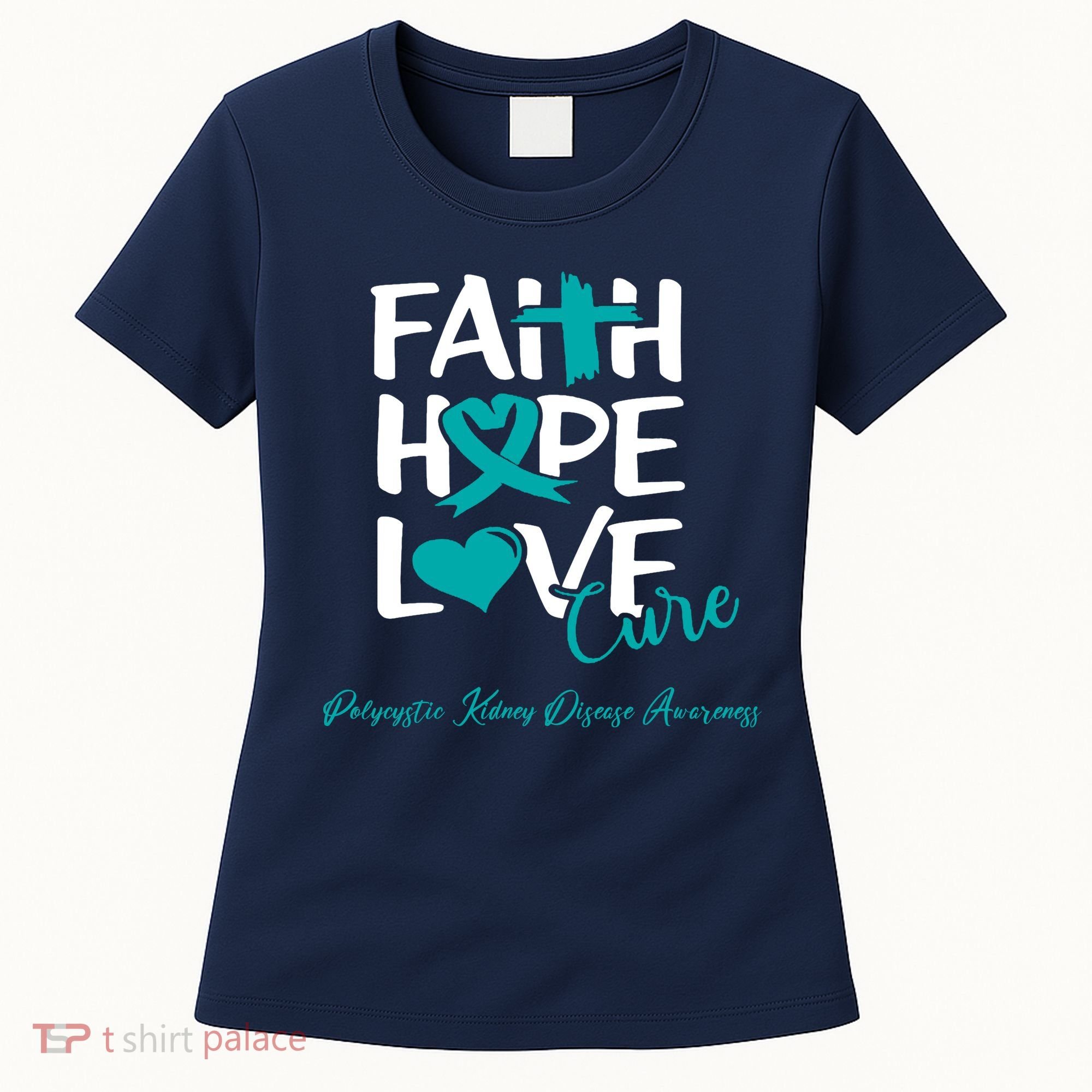Faith Hope Love Polycystic Kidney Disease Awareness Women's T-Shirt