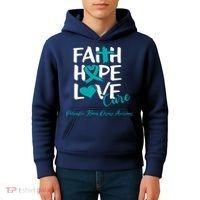 Faith Hope Love Polycystic Kidney Disease Awareness Kids Hoodie thumb 4