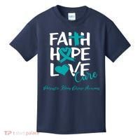 Faith Hope Love Polycystic Kidney Disease Awareness Kids T-Shirt thumb 0