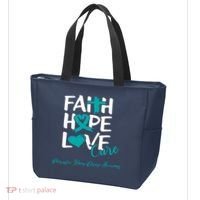 Faith Hope Love Polycystic Kidney Disease Awareness Tote Bag thumb 3
