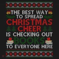 Funny Holiday Librarian Christmas Cheer Ugly Sweater Backpack thumb 2