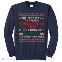 Funny Holiday Librarian Christmas Cheer Ugly Sweater Sweatshirt thumb 0