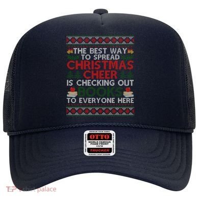 Funny Holiday Librarian Christmas Cheer Ugly Sweater Hat