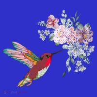 Flowers Hummingbird Lover Vintage Nature Hummingbird Gift T-Shirt thumb 7