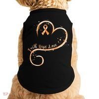 Faith Hope Love Orange Ribbon Leukemia Awareness Doggie Tank thumb 0