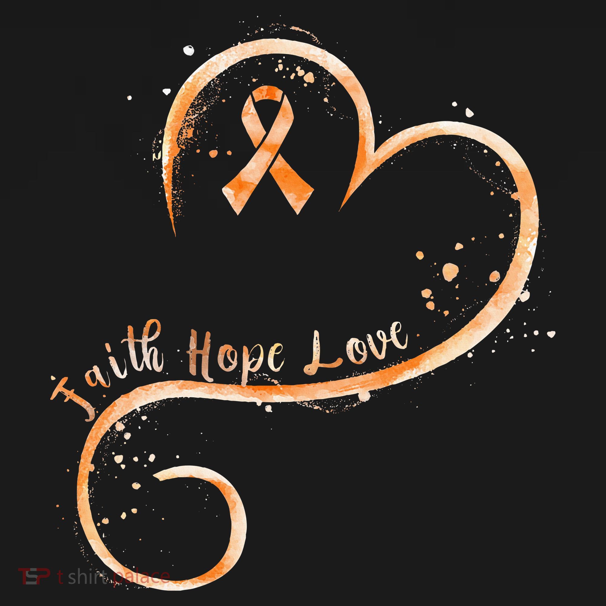 Faith Hope Love Orange Ribbon Leukemia Awareness Women's Hoodie