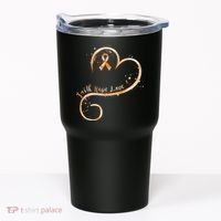 Faith Hope Love Orange Ribbon Leukemia Awareness Tumbler thumb 0