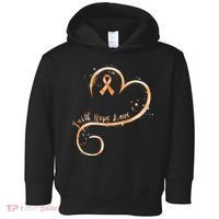 Faith Hope Love Orange Ribbon Leukemia Awareness Toddler Hoodie thumb 0