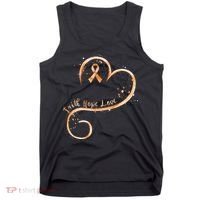 Faith Hope Love Orange Ribbon Leukemia Awareness Tank Top thumb 0