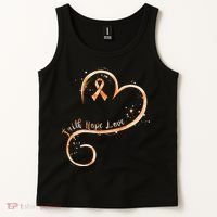 Faith Hope Love Orange Ribbon Leukemia Awareness Tank Top thumb 2