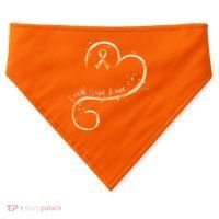 Faith Hope Love Orange Ribbon Leukemia Awareness USA-Made Doggie Bandana thumb 0