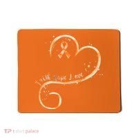 Faith Hope Love Orange Ribbon Leukemia Awareness Mousepad thumb 0