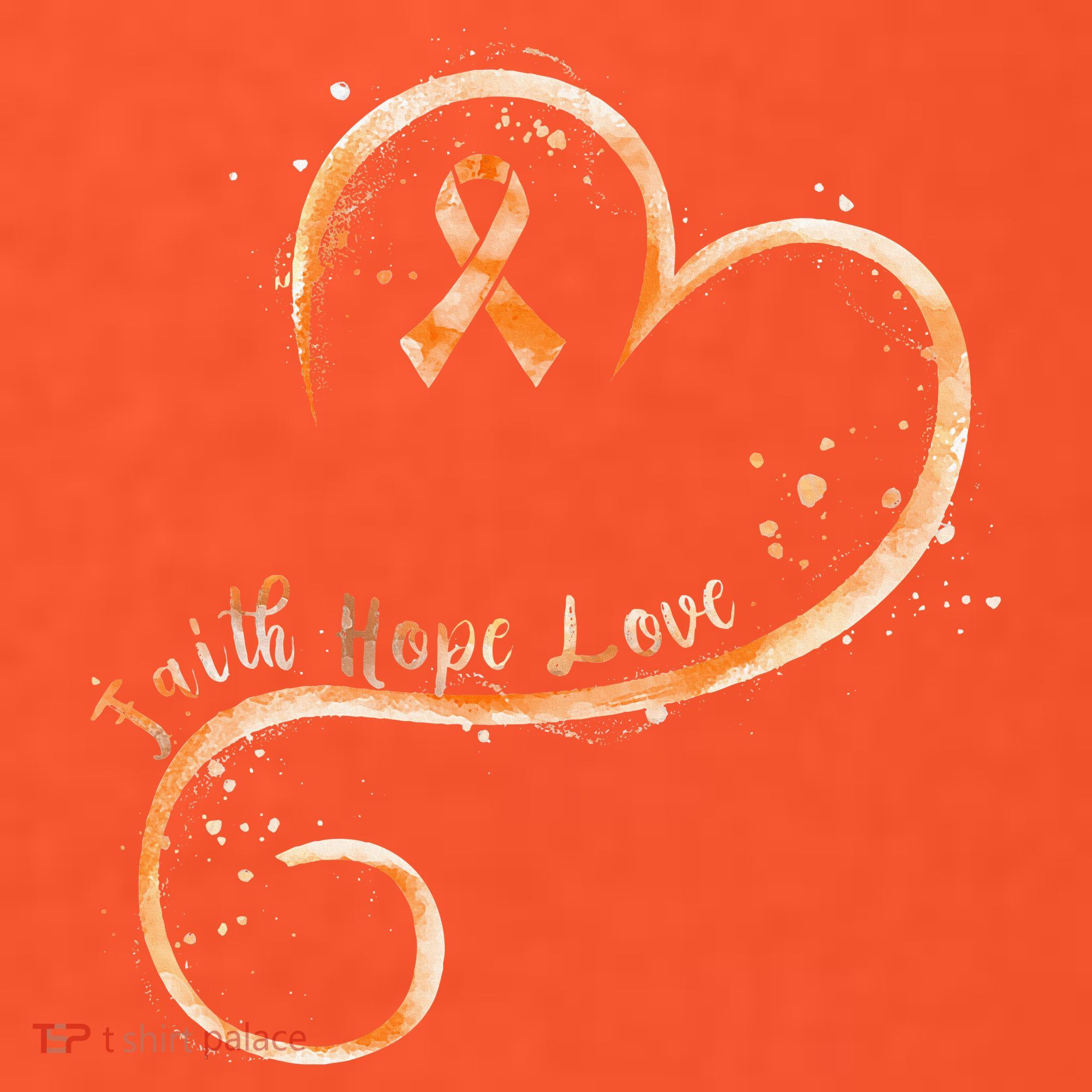 Faith Hope Love Orange Ribbon Leukemia Awareness Hat
