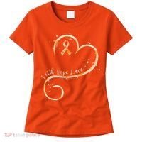 Faith Hope Love Orange Ribbon Leukemia Awareness Women's T-Shirt thumb 0