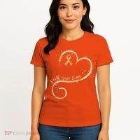 Faith Hope Love Orange Ribbon Leukemia Awareness Women's T-Shirt thumb 4