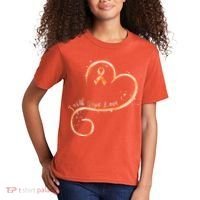 Faith Hope Love Orange Ribbon Leukemia Awareness Kids T-Shirt thumb 2
