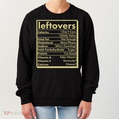 Funny Holiday Leftovers Nutrition Guide Women's Sweatshirt